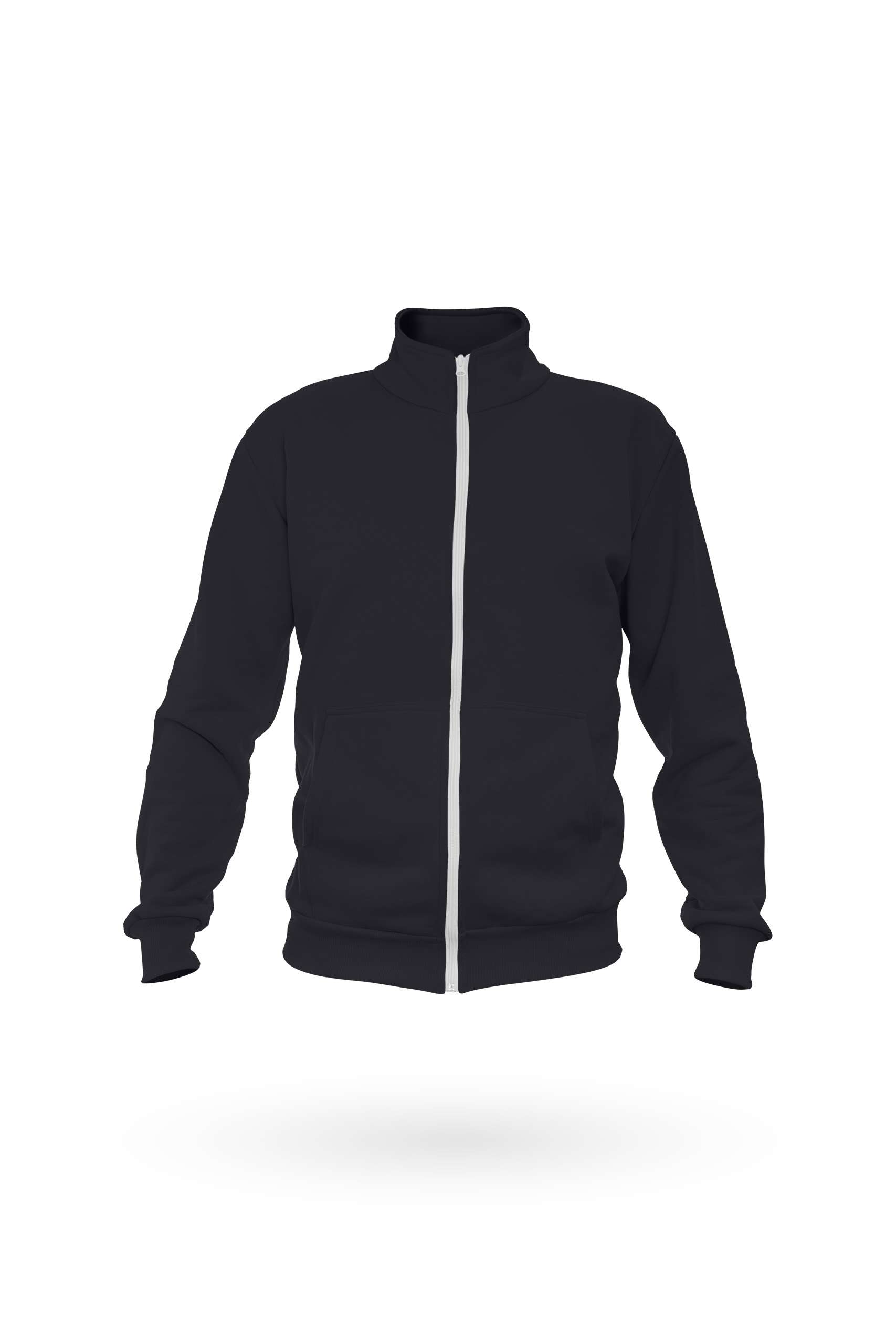 50005-M-gray-melange-product-detail Organic Sweatjacke – Bild 1
